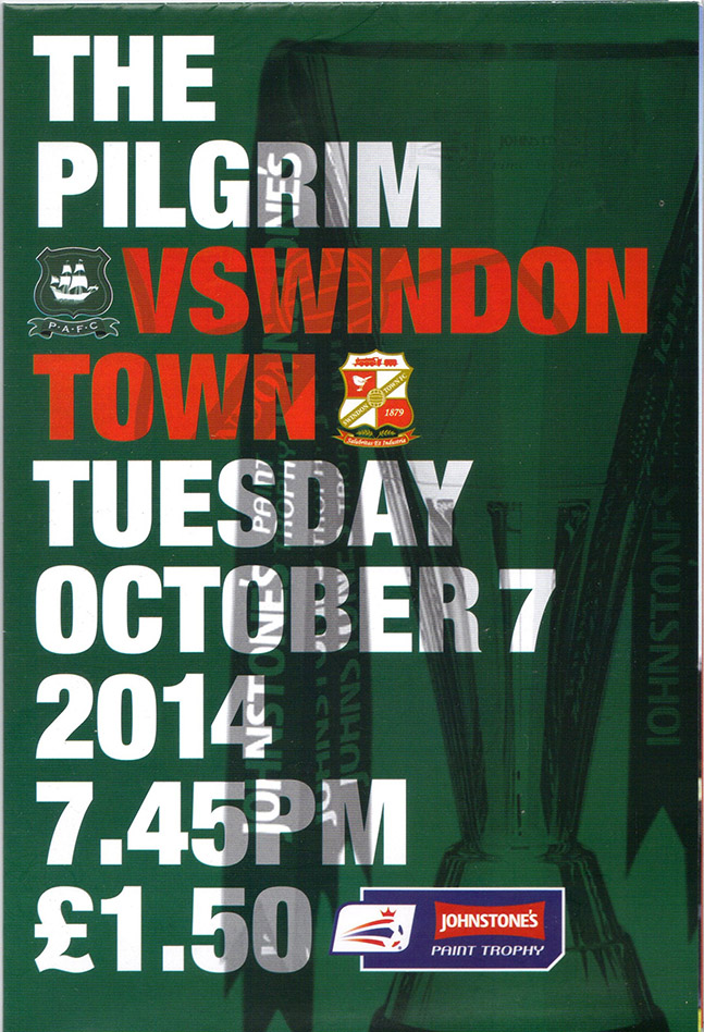 <b>Tuesday, October 7, 2014</b><br />vs. Plymouth Argyle (Away)